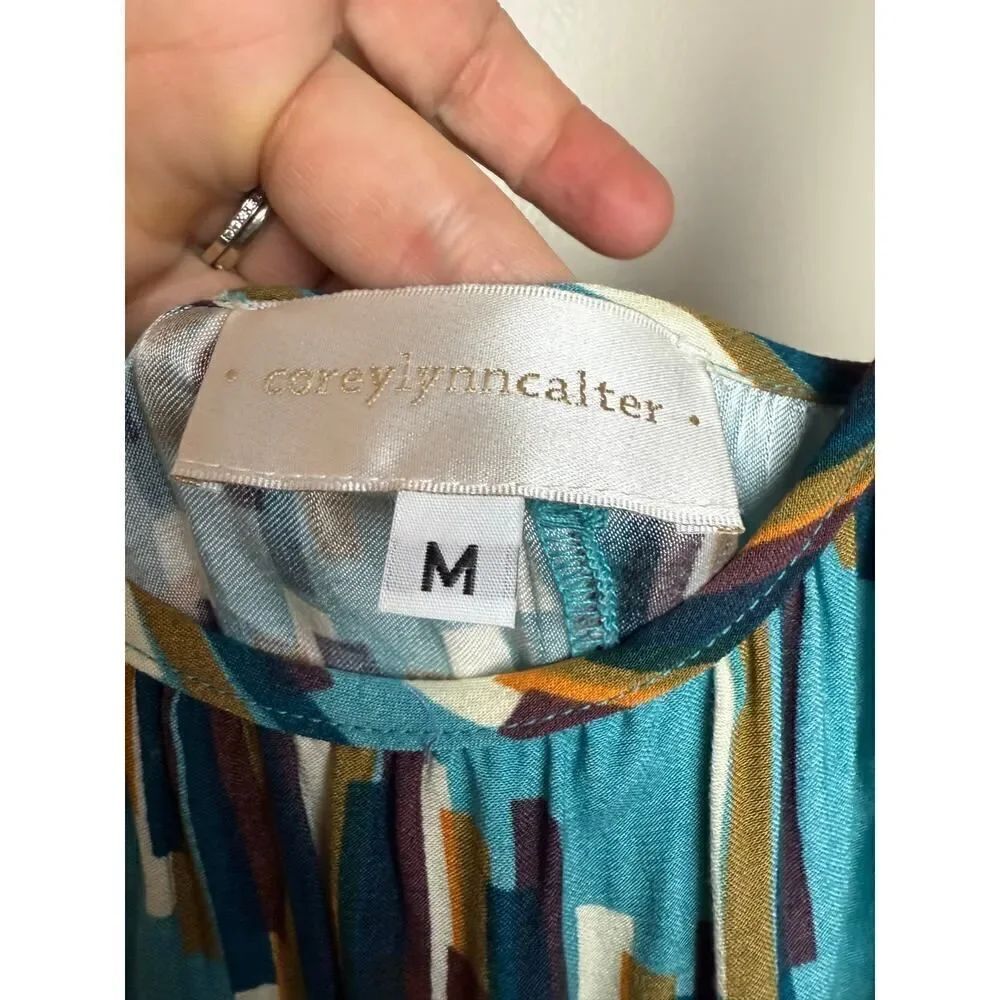 Anthropologie Corey Lynn Calter Carreaux Midi Dress Sz. M - Picture 5 of 6